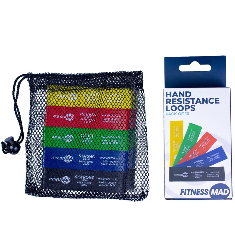 Fitness Mad Hand Resistance Loops Set Of 10-4